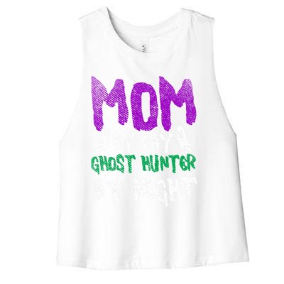 Ghost Hunting Mom Ghost Gift Women's Racerback Cropped Tank