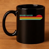 Grand Haven Michigan 11oz C Handle Ceramic Mug