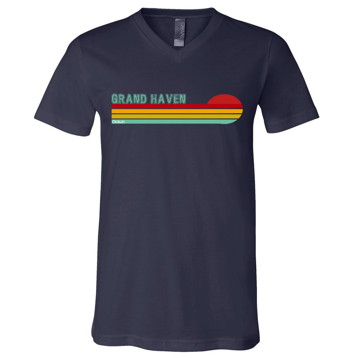 Grand Haven Michigan V-Neck T-Shirt