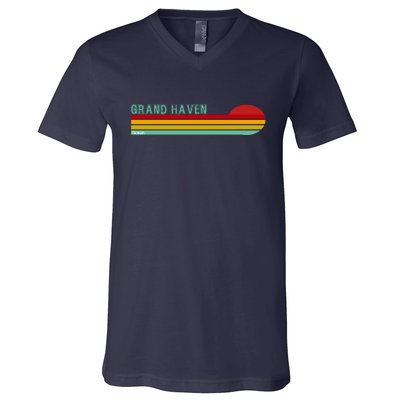 Grand Haven Michigan V-Neck T-Shirt