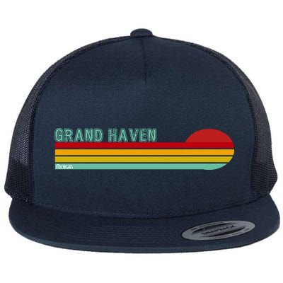 Grand Haven Michigan Flat Bill Trucker Hat
