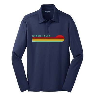 Grand Haven Michigan Silk Touch Performance Long Sleeve Polo