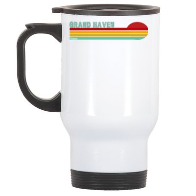 Grand Haven Michigan Stainless Steel Travel Mug