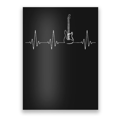 Guitar heartbeat music instrument for guitarist Poster