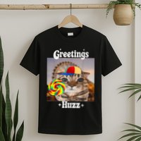 Greetings Huzz Meme Funny Cat Lollipop T-Shirt