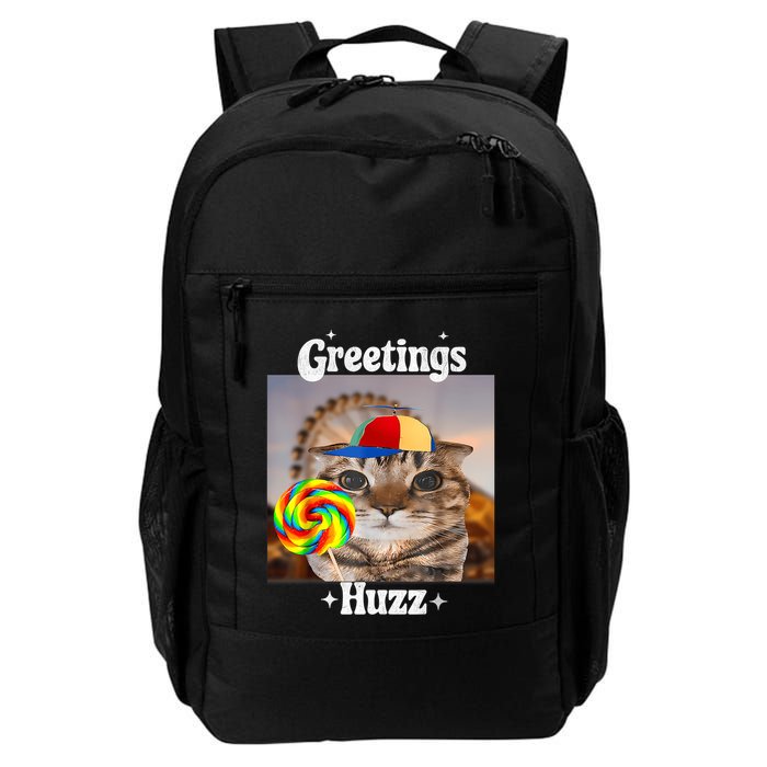 Greetings Huzz Meme Funny Cat Lollipop Backpack