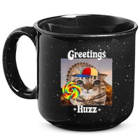 Greetings Huzz Meme Funny Cat Lollipop 15oz Campfire Ceramic Mug