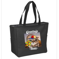 Greetings Huzz Meme Funny Cat Lollipop Zip Tote Bag