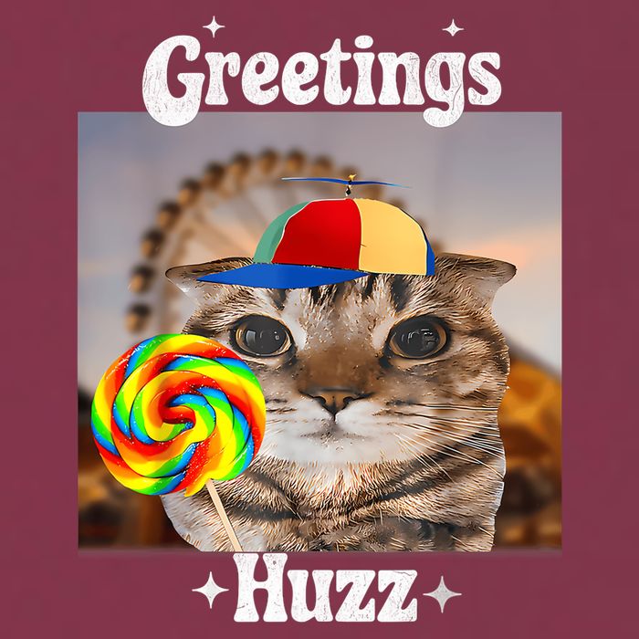 Greetings Huzz Meme Funny Cat Lollipop 16oz Travel Tumbler
