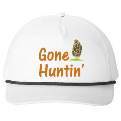 Gone Huntin' Morel Mushroom Hunter Gift Snapback Five-Panel Rope Hat