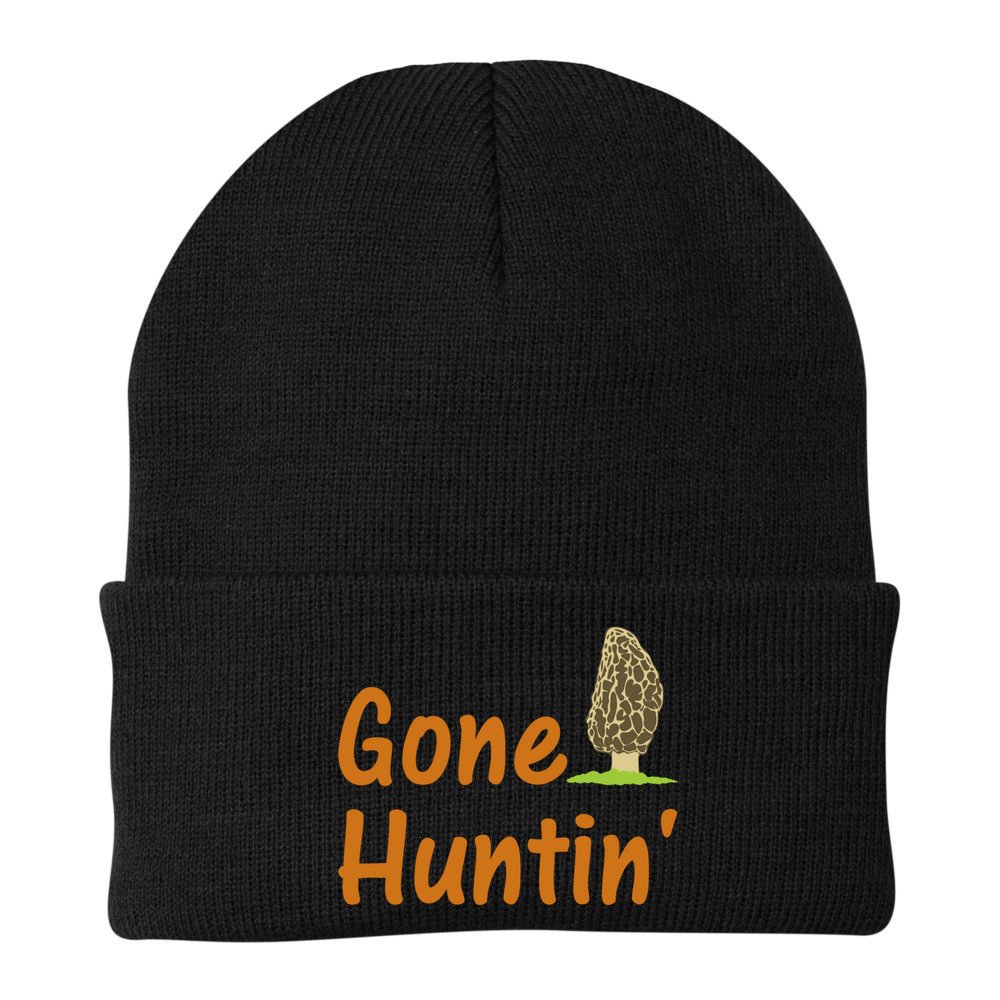 Gone Huntin' Morel Mushroom Hunter Gift Beanie