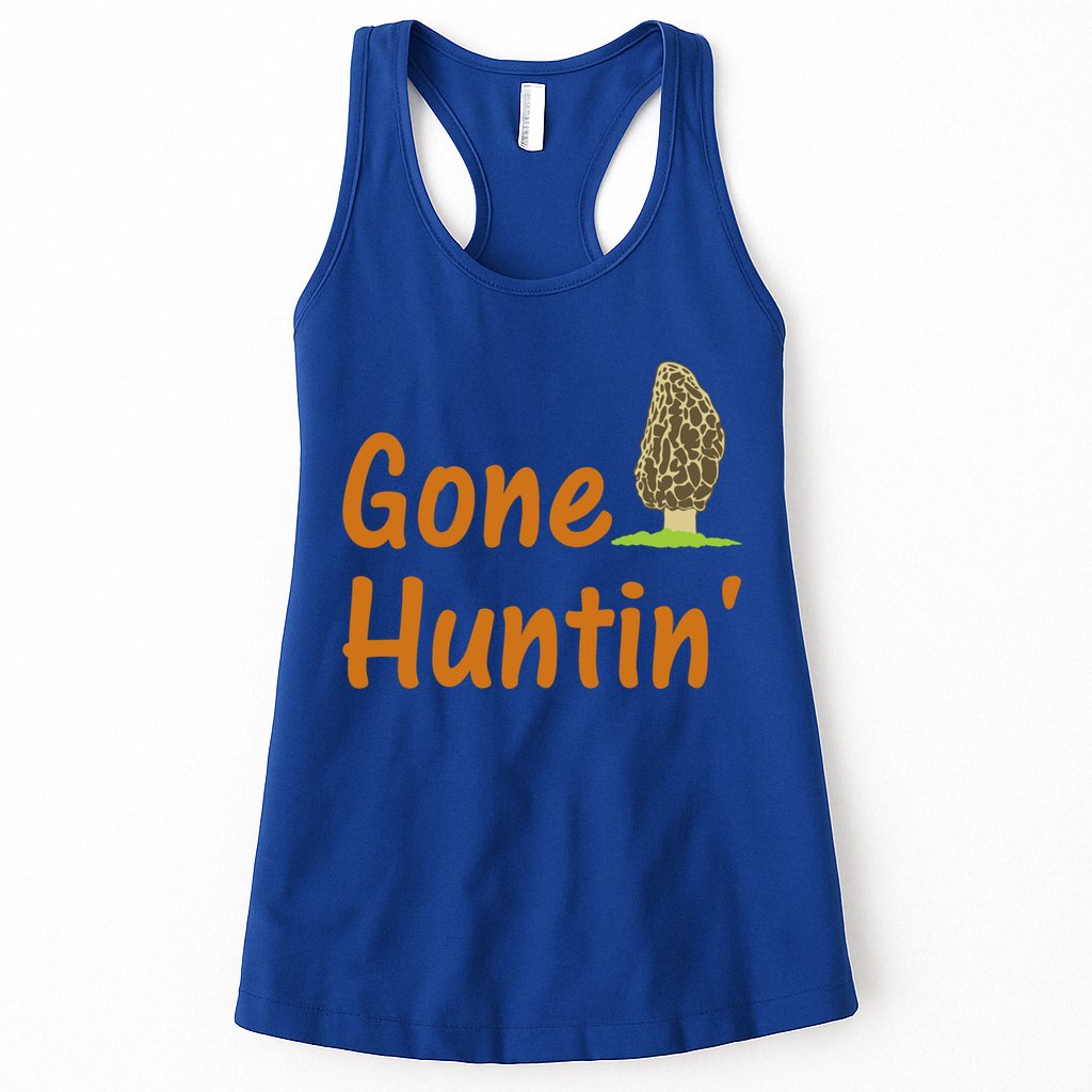 Gone Huntin' Morel Mushroom Hunter Gift Womens Tank Top