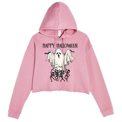 Ghos Halloween Mom Cute Pumpkin Funny Gift Stay Spooky Meaningful Gift Crop Fleece Hoodie