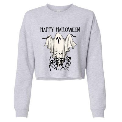 Ghos Halloween Mom Cute Pumpkin Funny Gift Stay Spooky Meaningful Gift Cropped Pullover Crew