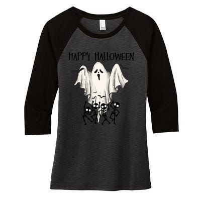 Ghos Halloween Mom Cute Pumpkin Funny Gift Stay Spooky Meaningful Gift Women's Tri-Blend 3/4-Sleeve Raglan Shirt