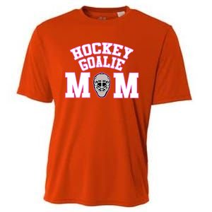 Goalie Hockey Mom With Goalie Mask Gift Cooling Performance Crew T-Shirt