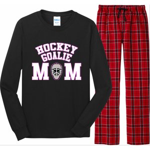 Goalie Hockey Mom With Goalie Mask Gift Long Sleeve Pajama Set