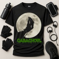 Gabaghoul Hand Moon Funny Halloween Cooling Performance Crew T-Shirt