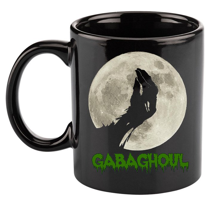 Gabaghoul Hand Moon Funny Halloween 11oz C Handle Ceramic Mug