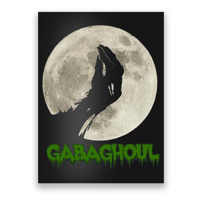 Gabaghoul Hand Moon Funny Halloween Poster