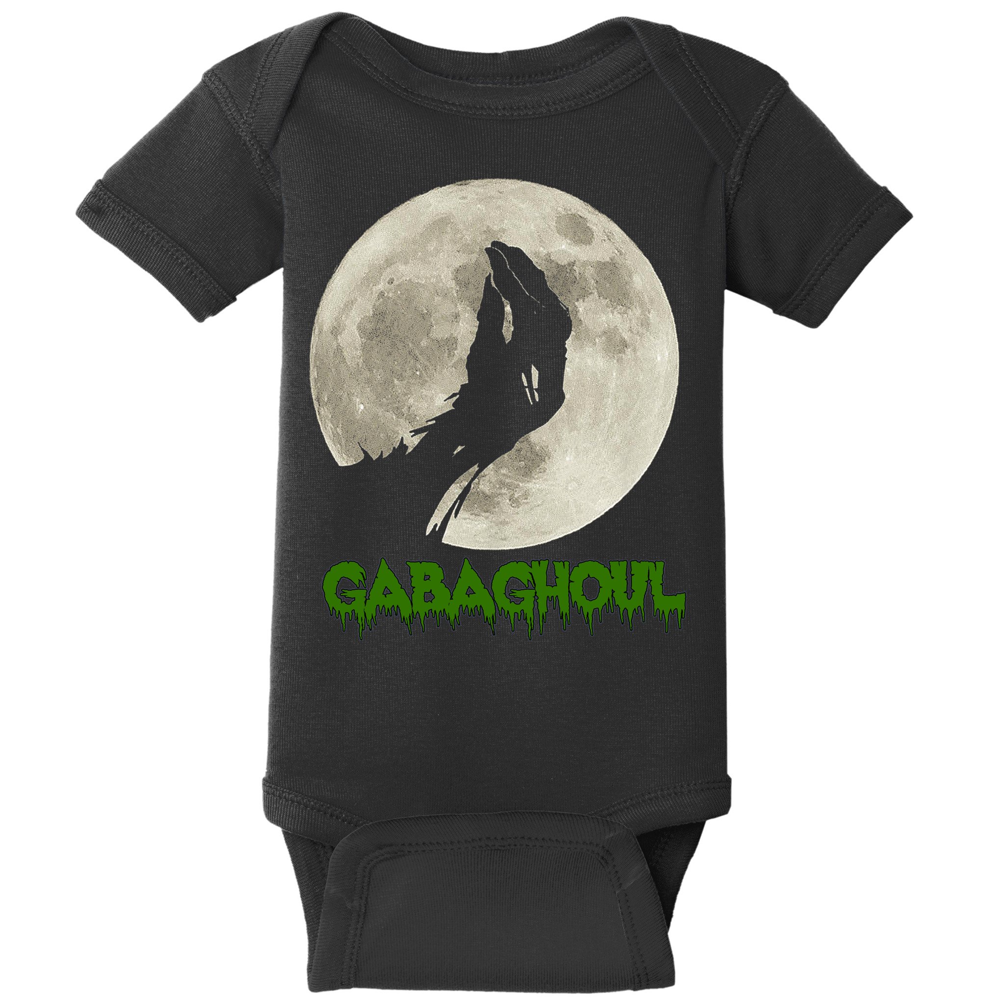 Gabaghoul Hand Moon Funny Halloween Baby Bodysuit