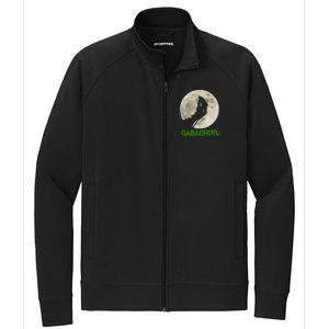 Gabaghoul Hand Moon Funny Halloween Stretch Full-Zip Cadet Jacket