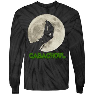 Gabaghoul Hand Moon Funny Halloween Tie-Dye Long Sleeve Shirt