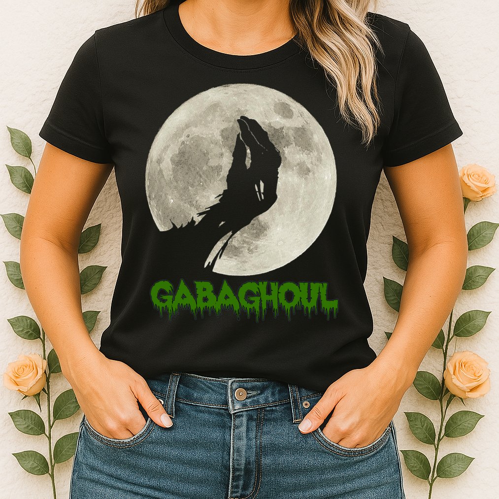 Gabaghoul Hand Moon Funny Halloween Womens T-Shirt