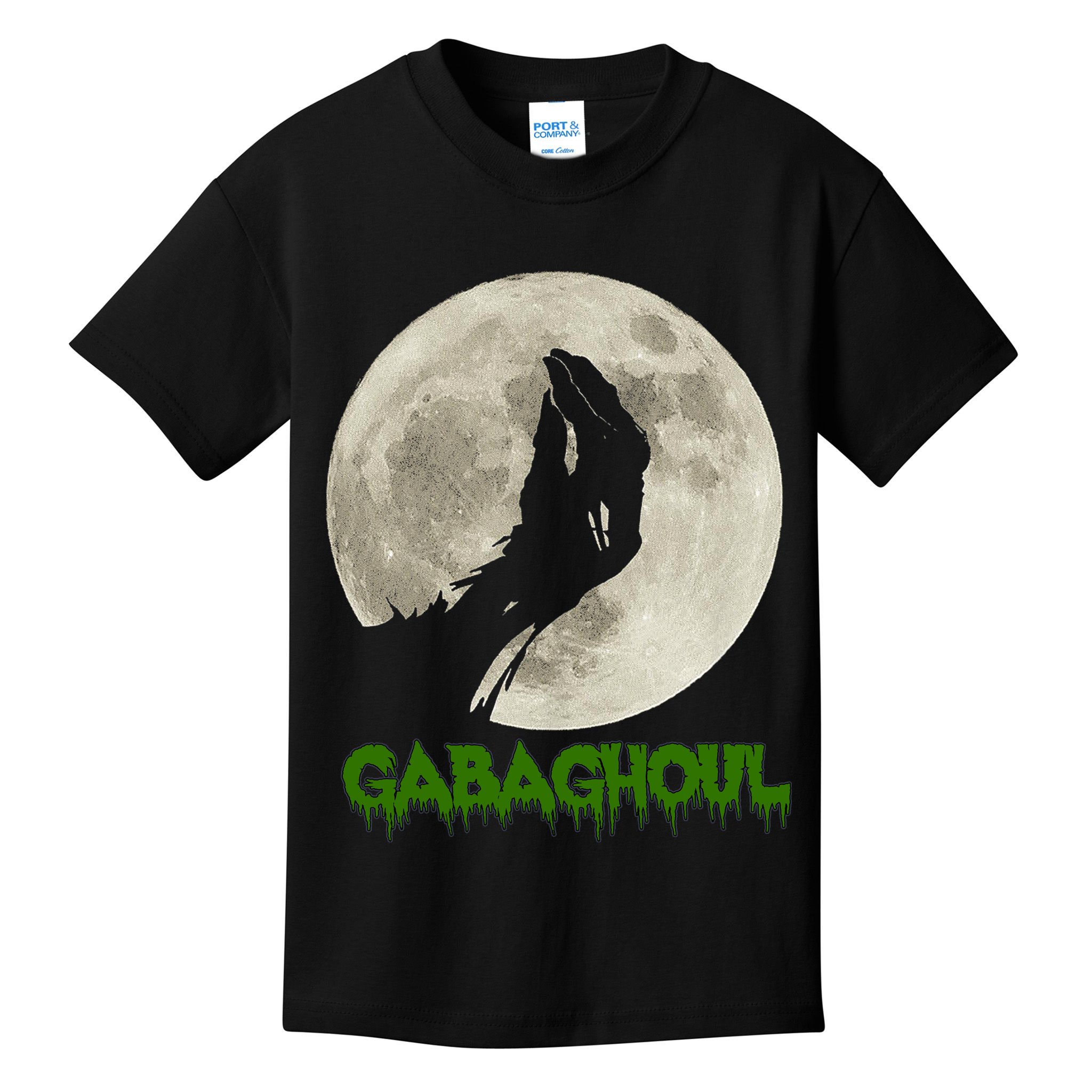 Gabaghoul Hand Moon Funny Halloween Kids T-Shirt