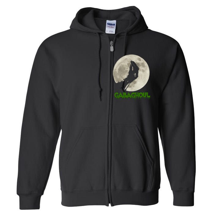 Gabaghoul Hand Moon Funny Halloween Full Zip Hoodie