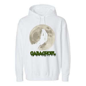 Gabaghoul Hand Moon Funny Halloween Garment-Dyed Fleece Hoodie