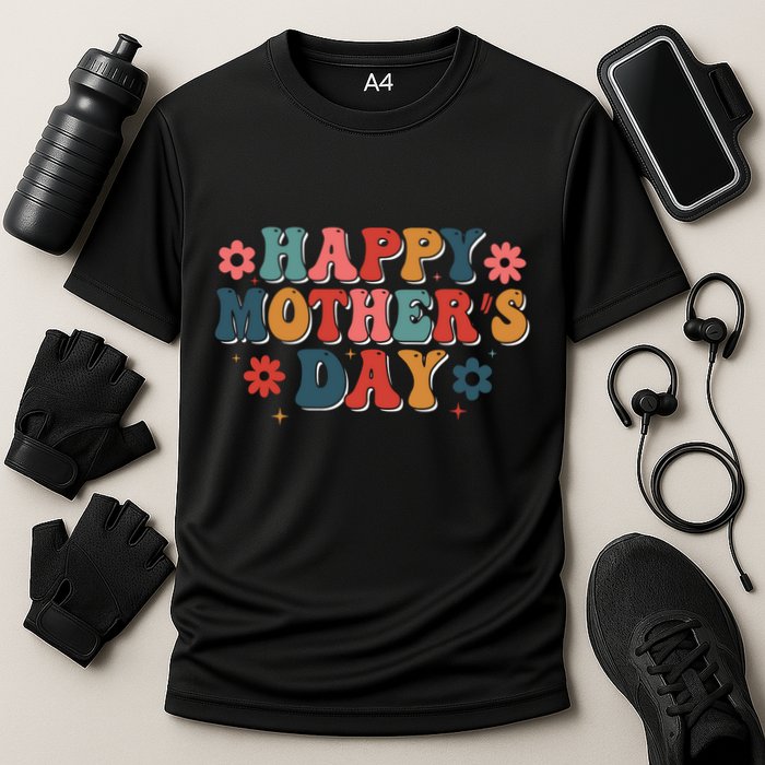 Groovy Happy MotherS Day Gift Cooling Performance Crew T-Shirt