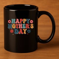 Groovy Happy MotherS Day Gift 11oz C Handle Ceramic Mug