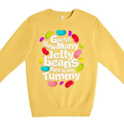 Guess How Many Jelly Beans Candy Funny Easter Gift Premium Crewneck Sweatshirt