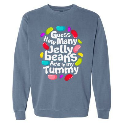 Guess How Many Jelly Beans Candy Funny Easter Gift Garment-Dyed Sweatshirt