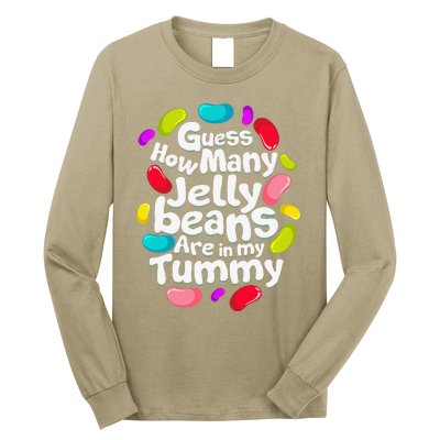 Guess How Many Jelly Beans Candy Funny Easter Gift Long Sleeve Shirt