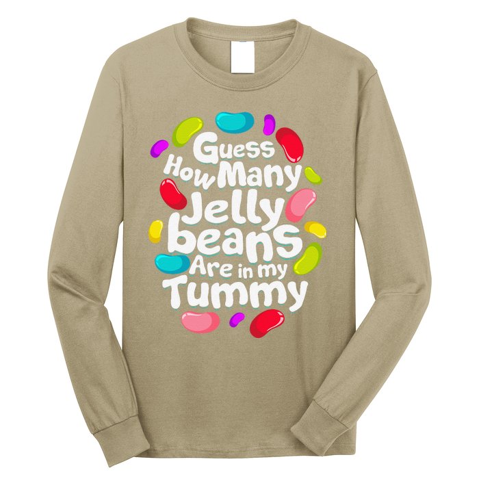 Guess How Many Jelly Beans Candy Funny Easter Gift Long Sleeve Shirt