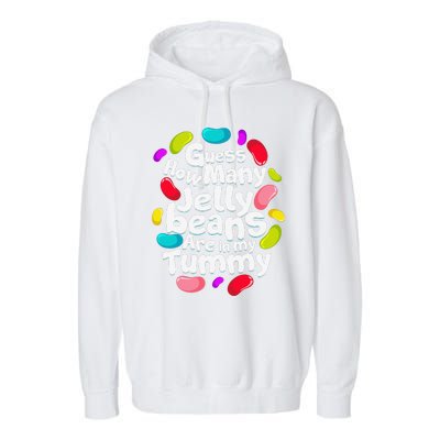 Guess How Many Jelly Beans Candy Funny Easter Gift Garment-Dyed Fleece Hoodie