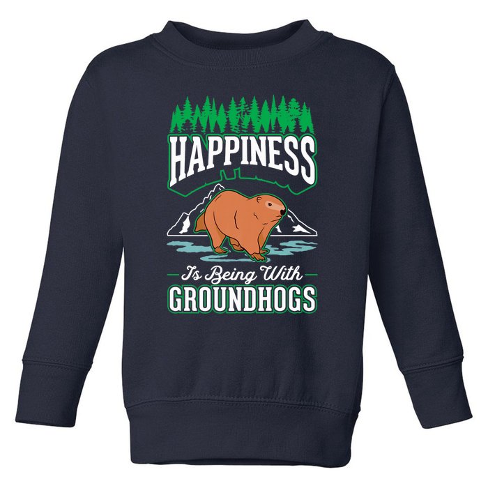 Groundhog Happiness Marmot Woodchuck Premium Toddler Sweatshirt