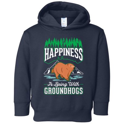 Groundhog Happiness Marmot Woodchuck Premium Toddler Hoodie