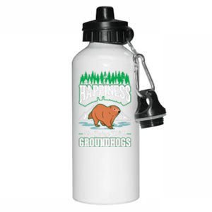 Groundhog Happiness Marmot Woodchuck Premium Aluminum Water Bottle