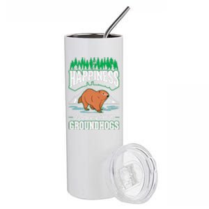 Groundhog Happiness Marmot Woodchuck Premium Stainless Steel Tumbler