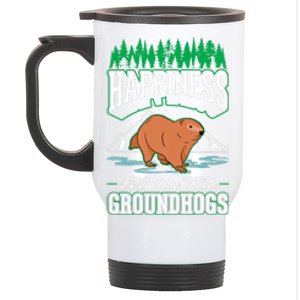 Groundhog Happiness Marmot Woodchuck Premium Stainless Steel Travel Mug