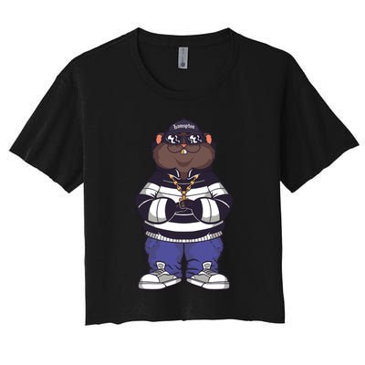 Gangster Hamster Meaningful Gift Crop Top