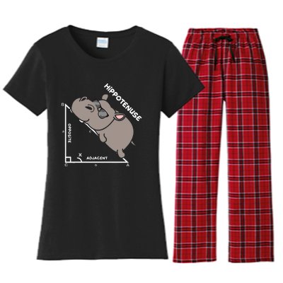 Geometry Hypotenuse Math Mathematics Teacher Women's Flannel Pajama Set