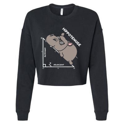 Geometry Hypotenuse Math Mathematics Teacher Cropped Pullover Crew