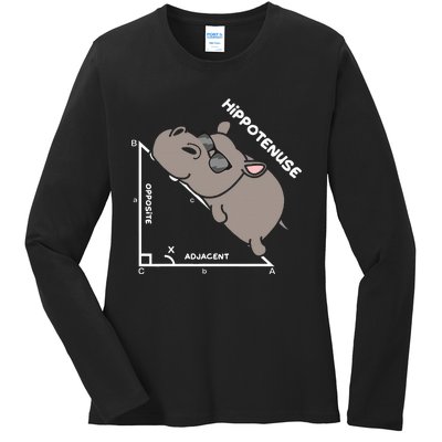 Geometry Hypotenuse Math Mathematics Teacher Ladies Long Sleeve Shirt