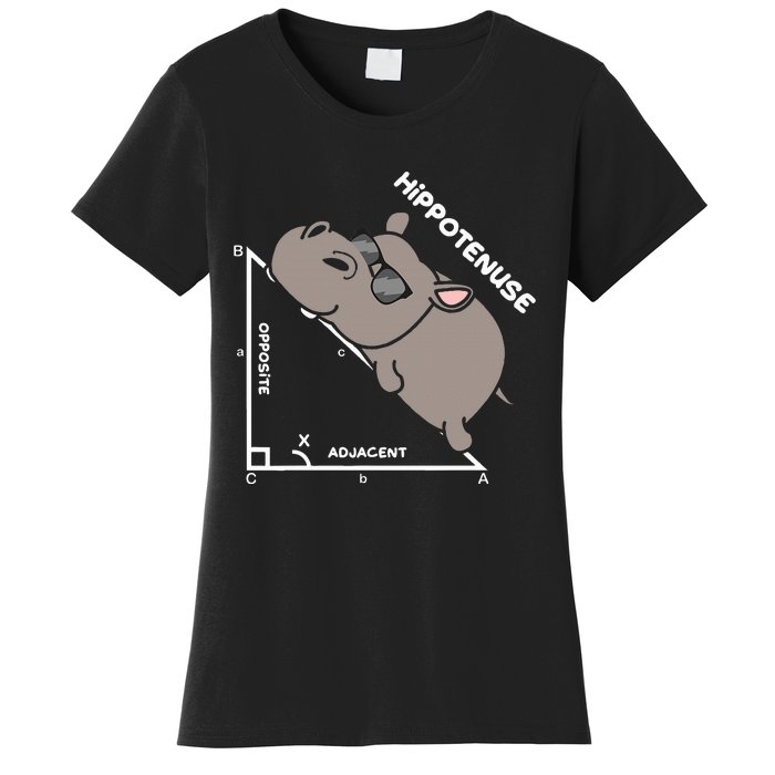 Geometry Hypotenuse Math Mathematics Teacher Women's T-Shirt