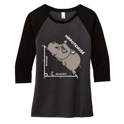 Geometry Hypotenuse Math Mathematics Teacher Women's Tri-Blend 3/4-Sleeve Raglan Shirt