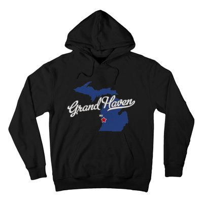 Grand Haven Michigan MI Map Hoodie